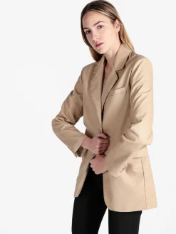 Ellen Rose Giacca donna in ecopelle con bottoni