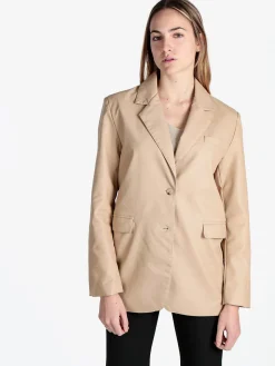 Ellen Rose Giacca donna in ecopelle con bottoni