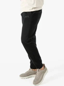 Ellesse Pantaloni tuta da uomo in felpa di cotone con coulisse e polsini - nero