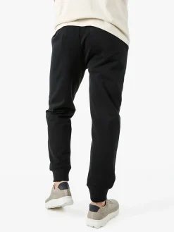 Ellesse Pantaloni tuta da uomo in felpa di cotone con coulisse e polsini - nero