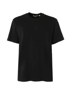 Ellesse T-shirt girocollo da uomo in cotone con logo - nero