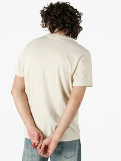 Ellesse T-shirt girocollo da uomo in cotone con logo - beige