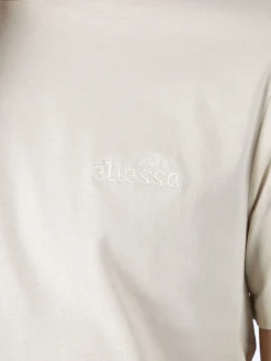 Ellesse T-shirt girocollo da uomo in cotone con logo - beige