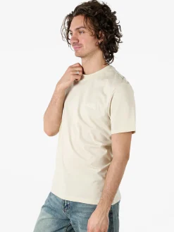Ellesse T-shirt girocollo da uomo in cotone con logo - beige