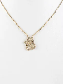 Emana Collana donna sottile con ciondolo di strass