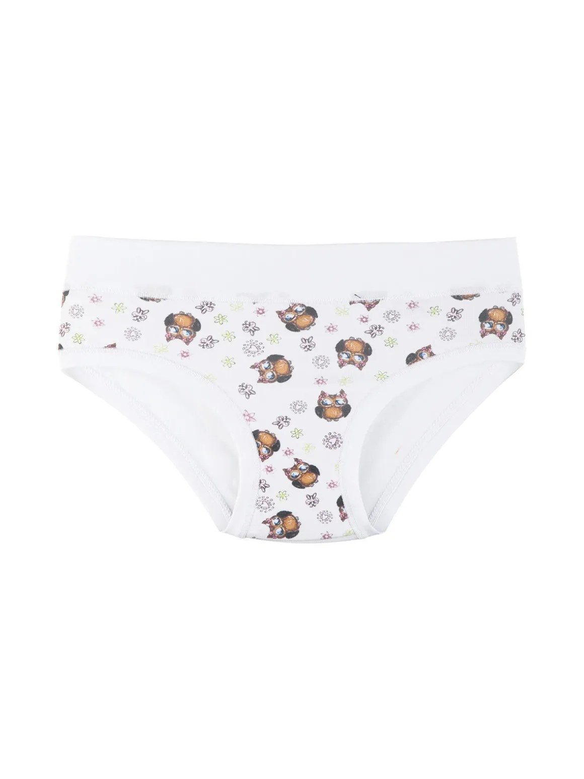 Emy Bimba Slip in cotone da bambina con gufi