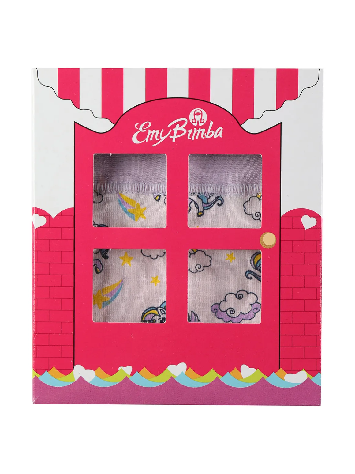 Emy Bimba Slip in cotone da bambina con unicorni