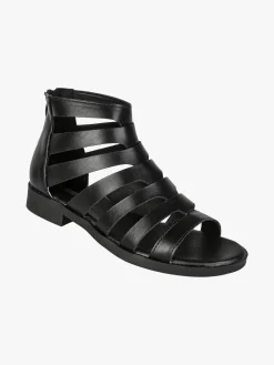Energy Sandali bassi da donna con cerniera sul retro - nero