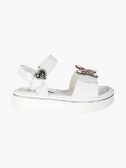 Energy Sandali da bambina gioiello con platform e cintruini a strappo - bianco