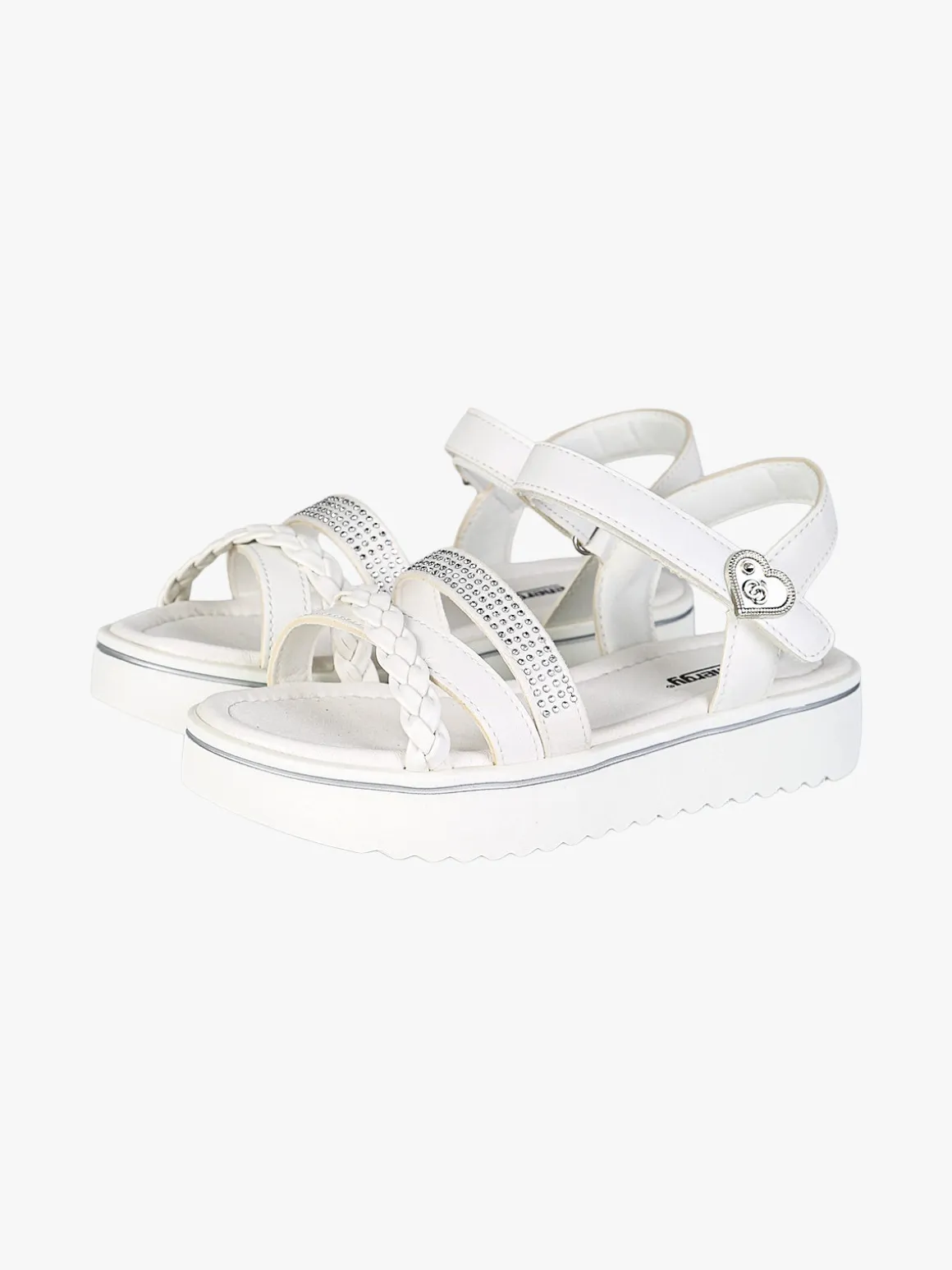 Energy Sandali da ragazza con strass e platform - bianco