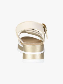 Energy Sandali donna con fascia a strappo e zeppa - panna