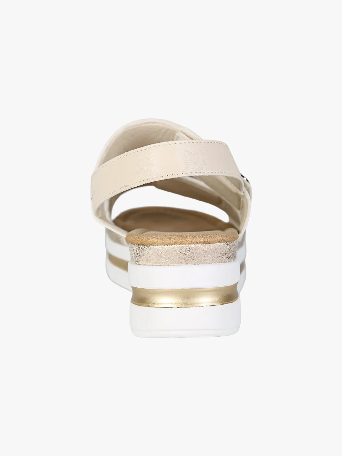 Energy Sandali donna con zeppa e cinturino a strappo - bianco