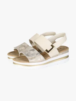 Energy Sandali donna con zeppa e cinturino a strappo - bianco