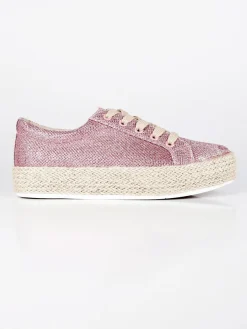 Energy Scarpe stringate con platform in corda