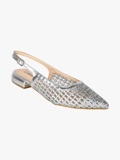 Energy Slingback basse da donna con cinturino alla caviglia - argento