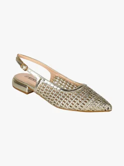 Energy Slingback basse da donna con cinturino alla caviglia - oro