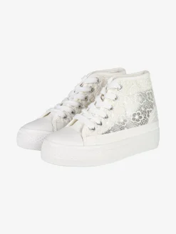 Energy Sneakers alte da ragazza con platform in macramè
