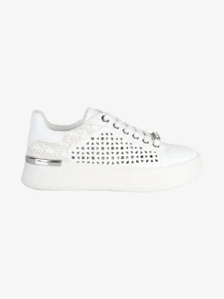 Energy Sneakers donna con lacci e zip e dettaglio strass