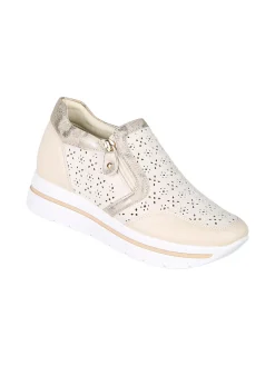 Energy Sneakers donna slip on con platform - panna