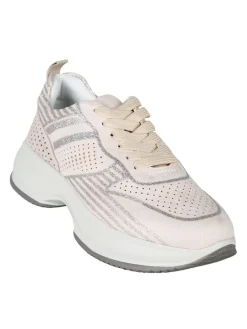 Energy Sneakers donna stringate con zeppa e glitter