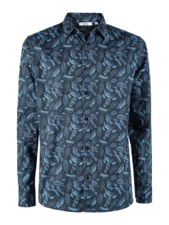 Enos Camicia da uomo fiorata in cotone