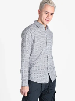 Enos Camicia da uomo slim fit con stampe