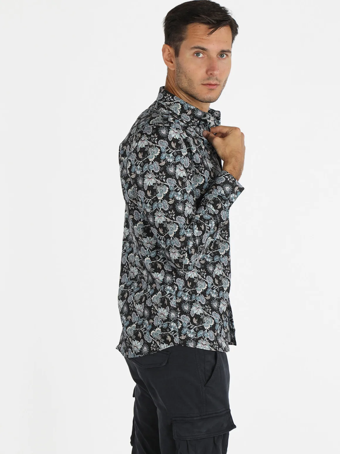 Enos Camicia uomo con stampa floreale