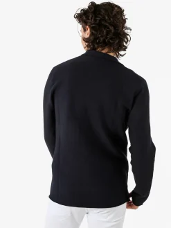 Enos Jeans Blazer da uomo in maglia con bottoni - blu scuro