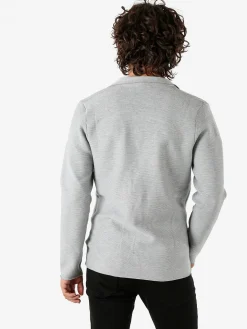 Enos Jeans Blazer da uomo in maglia con bottoni - grigio