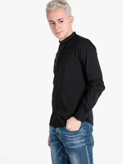 Enos Jeans Camicia uomo slim fit con colletto alla coreana