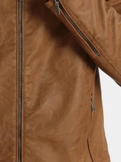 Enos Jeans Giacca ecopelle imbottita