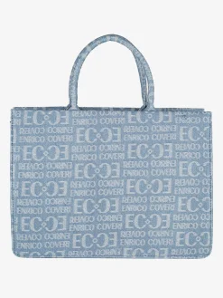 Enrico Coveri Borsa donna in jeans con doppi manici