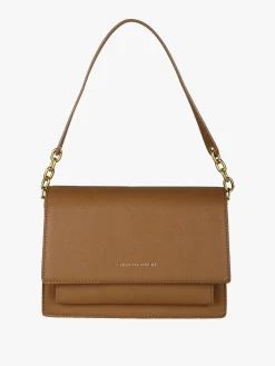 Enrico Coveri Borsa donna rigida in ecopelle con patta - marrone