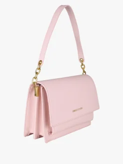 Enrico Coveri Borsa donna rigida in ecopelle con patta - rosa