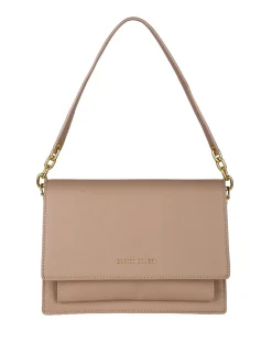 Enrico Coveri Borsa donna rigida in ecopelle con patta - khaki