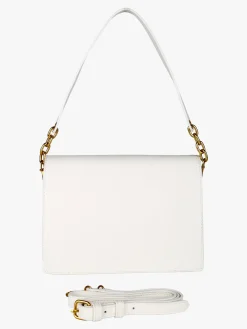 Enrico Coveri Borsa donna rigida in ecopelle con patta - bianco