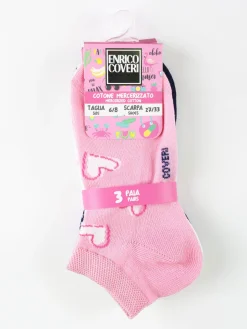 Enrico Coveri Calze corte da bambina. Confezione da 3 paia