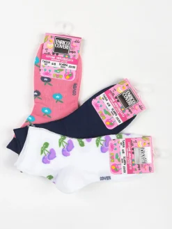 Enrico Coveri Calze corte da bambina confezione 3 paia