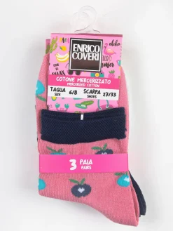 Enrico Coveri Calze corte da bambina confezione 3 paia
