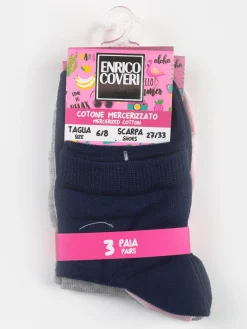 Enrico Coveri Calze corte da bambina confezione 3 paia