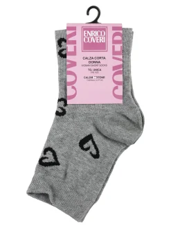 Enrico Coveri Calze corte da donna in caldo cotone - grigio