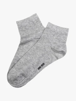 Enrico Coveri Calze corte da donna in cotone mercerizzato - grigio chiaro