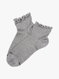 Enrico Coveri Calze corte da donna con bordo a volant - grigio