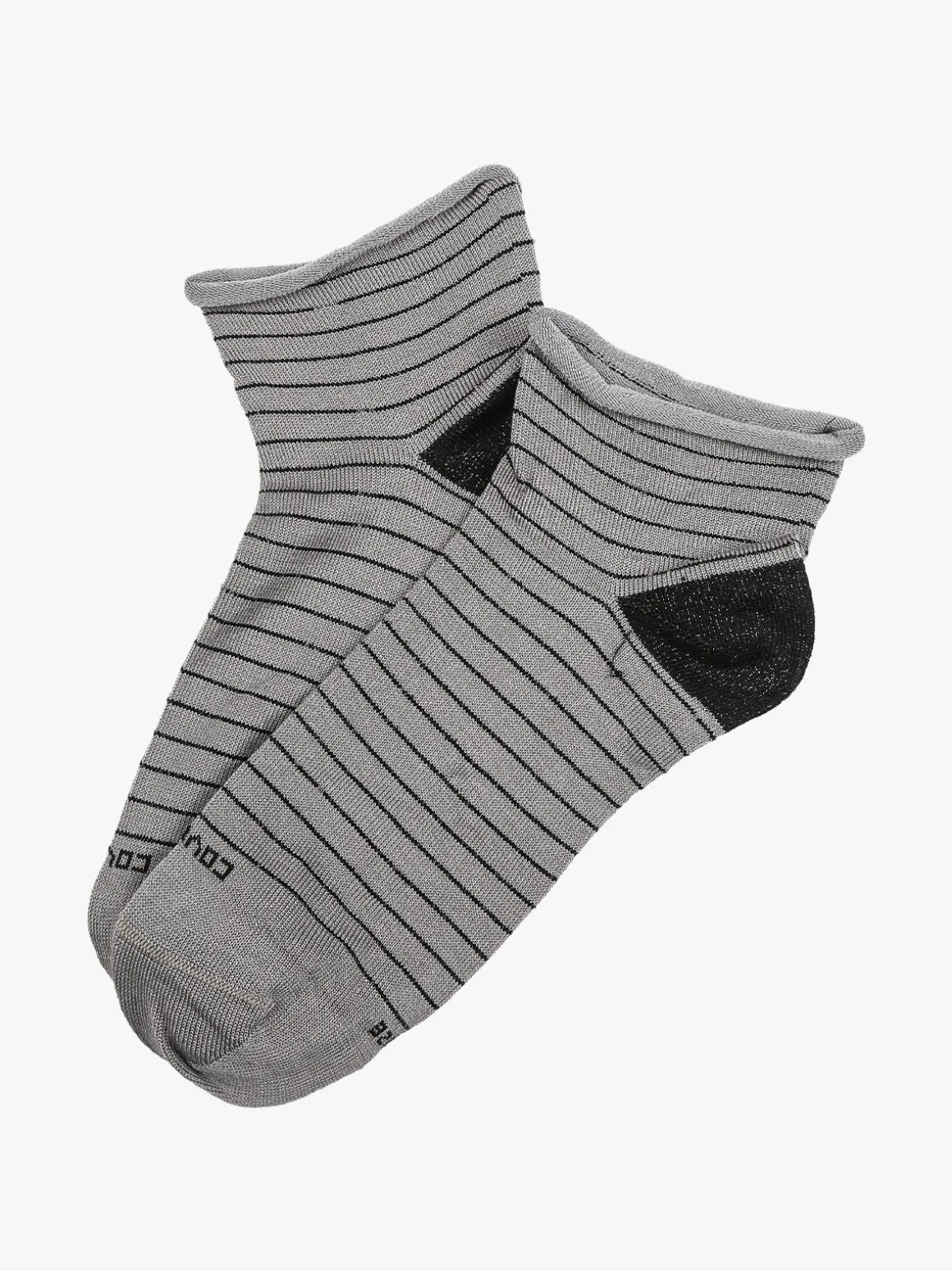 Enrico Coveri Calze corte da donna in cotone mercerizzato - grigio scuro