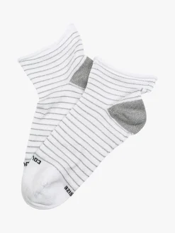 Enrico Coveri Calze corte da donna in cotone mercerizzato - bianco