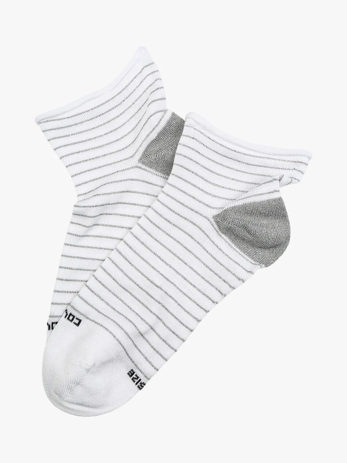 Enrico Coveri Calze corte da donna in cotone mercerizzato - bianco