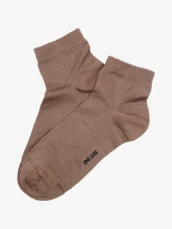Enrico Coveri Calze corte da donna in cotone con bordo volant - bianco