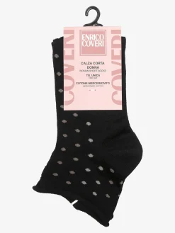 Enrico Coveri Calze corte da donna a pois - nero