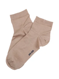 Enrico Coveri Calze corte da donna in cotone mercerizzato - khaki