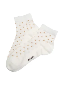 Enrico Coveri Calze corte da donna a pois - panna